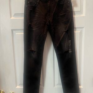 American Eagle MENS Black Skinny Jeans Size: 30x32